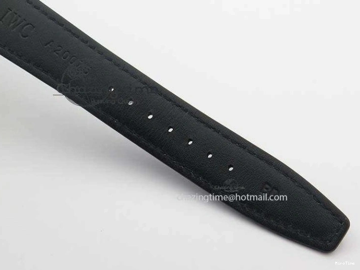MIROTIME 0512 Modern Portuguese IW371404 ZF V3 1:1 Best Edition SS Black Dial On Black Leather Strap A 7267
